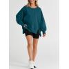 imageSHEWIN Womens Oversized Reverse Seam Sweatshirt Casual Long Sleeve Pullover Tops Lightweight Loose Crewneck SweatshirtsN Real Teal