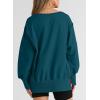 imageSHEWIN Womens Oversized Reverse Seam Sweatshirt Casual Long Sleeve Pullover Tops Lightweight Loose Crewneck SweatshirtsN Real Teal