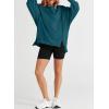imageSHEWIN Womens Oversized Reverse Seam Sweatshirt Casual Long Sleeve Pullover Tops Lightweight Loose Crewneck SweatshirtsN Real Teal