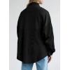 imageSHEWIN Womens Sweatshirt Casual Waffle Knit Half Zip Pullover Loose Long Sleeve Tops Fall Outfit ClothesBlack
