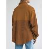 imageSHEWIN Womens Sweatshirt Casual Waffle Knit Half Zip Pullover Loose Long Sleeve Tops Fall Outfit ClothesBrown