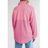 imageSHEWIN Womens Sweatshirt Casual Waffle Knit Half Zip Pullover Loose Long Sleeve Tops Fall Outfit ClothesHot Pink