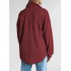 imageSHEWIN Womens Sweatshirt Casual Waffle Knit Half Zip Pullover Loose Long Sleeve Tops Fall Outfit ClothesRed