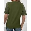 imageSHEWIN Womens Short Sleeve Summer Tops Crewneck Knit Solid Loose Casual Basic T Shirts Tee BlousesFern Green
