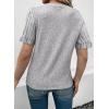imageSHEWIN Womens Short Sleeve Summer Tops Crewneck Knit Solid Loose Casual Basic T Shirts Tee BlousesGrey