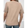 imageSHEWIN Womens Short Sleeve Summer Tops Crewneck Knit Solid Loose Casual Basic T Shirts Tee BlousesParchment
