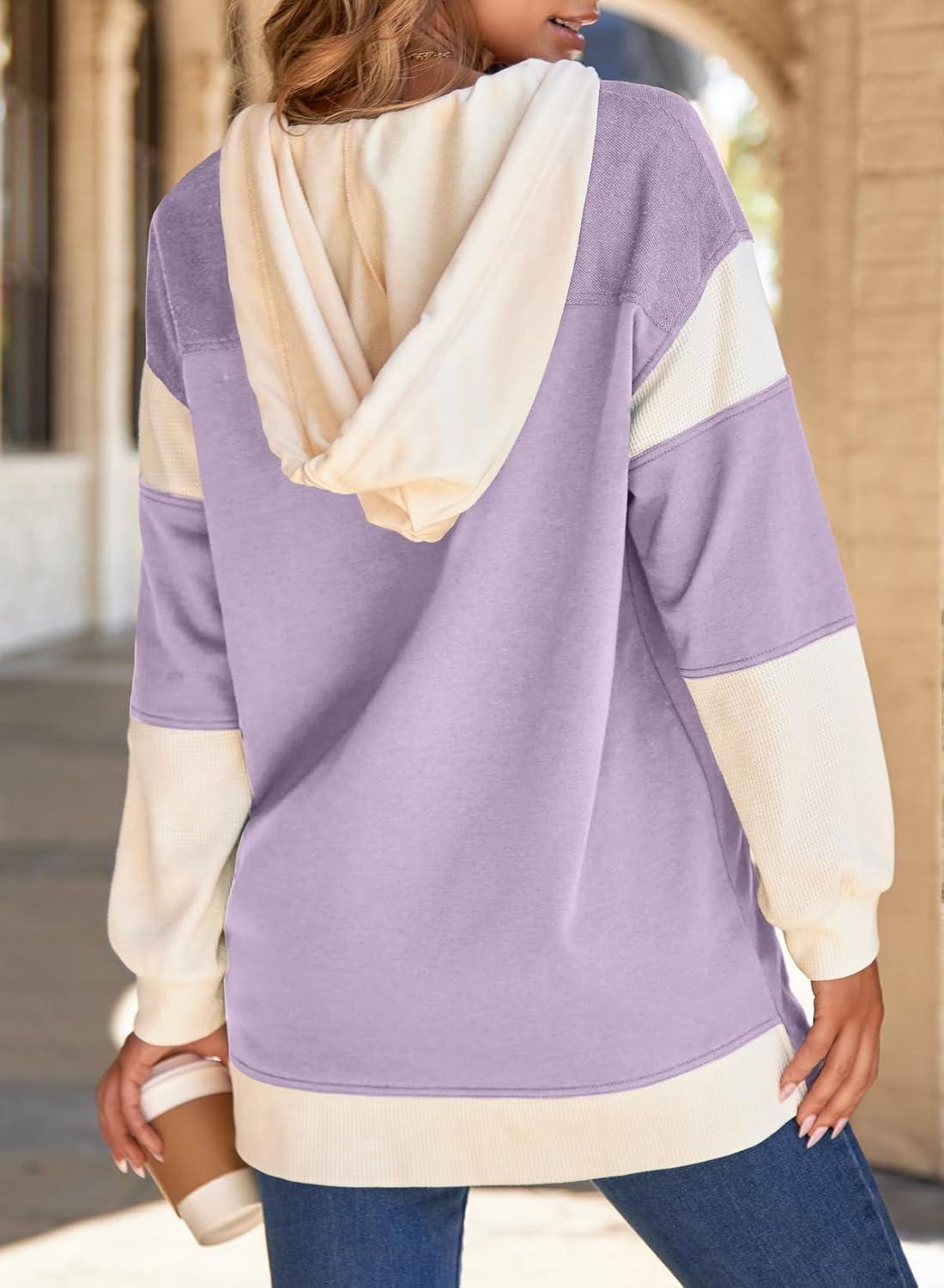 imageSHEWIN Oversized Sweatshirt For Women Casual Long Sleeve Button Down Hoodies Womens Fall Fashion 2025Orchid Petal