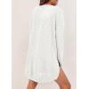 imageSHEWIN Long Sleeve Shirts For Women Oversized Sweatshirt Crewneck Waffle Knit Fall Tops for Women 20255 White