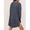 imageSHEWIN Long Sleeve Shirts For Women Oversized Sweatshirt Crewneck Waffle Knit Fall Tops for Women 20257 Dark Grey