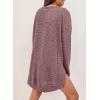 imageSHEWIN Long Sleeve Shirts For Women Oversized Sweatshirt Crewneck Waffle Knit Fall Tops for Women 20258 Chicory Coffee