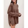 imageSHEWIN Long Sleeve Shirts For Women Oversized Sweatshirt Crewneck Waffle Knit Fall Tops for Women 20259 Coffee
