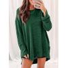 imageSHEWIN Long Sleeve Shirts For Women Oversized Sweatshirt Crewneck Waffle Knit Fall Tops for Women 20259 Dark Green