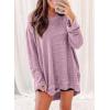 imageSHEWIN Long Sleeve Shirts For Women Oversized Sweatshirt Crewneck Waffle Knit Fall Tops for Women 20259 Light Purple