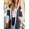 imageSHEWIN Oversized Sweatshirt For Women Casual Long Sleeve Button Down Hoodies Womens Fall Fashion 2025Dark Grey