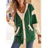 imageSHEWIN Oversized Sweatshirt For Women Casual Long Sleeve Button Down Hoodies Womens Fall Fashion 2025Sea Green