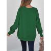 imageSHEWIN Womens Fall Fashion 2025 Long Sleeve Shirts Crewneck Loose Textured Tunic Tops Solid Pullover Sweatshirt With PocketsDark Green