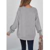 imageSHEWIN Womens Fall Fashion 2025 Long Sleeve Shirts Crewneck Loose Textured Tunic Tops Solid Pullover Sweatshirt With PocketsGray