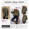 imageSHEWIN Womens Fall Fashion 2025 Long Sleeve Shirts Crewneck Loose Textured Tunic Tops Solid Pullover Sweatshirt With PocketsJungle Green