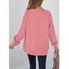 imageSHEWIN Womens Fall Fashion 2025 Long Sleeve Shirts Crewneck Loose Textured Tunic Tops Solid Pullover Sweatshirt With PocketsPeach Blossom