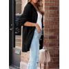 imageSHEWIN Womens Oversized Open Front Cardigan Sweaters Long Lantern Sleeve Button Knit Chunky Sweater Outerwear CoatsB Black