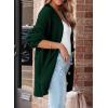 imageSHEWIN Womens Oversized Open Front Cardigan Sweaters Long Lantern Sleeve Button Knit Chunky Sweater Outerwear CoatsBlackish Green