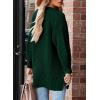 imageSHEWIN Womens Oversized Open Front Cardigan Sweaters Long Lantern Sleeve Button Knit Chunky Sweater Outerwear CoatsBlackish Green