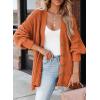 imageSHEWIN Womens Oversized Open Front Cardigan Sweaters Long Lantern Sleeve Button Knit Chunky Sweater Outerwear CoatsGold Flame