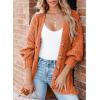imageSHEWIN Womens Oversized Open Front Cardigan Sweaters Long Lantern Sleeve Button Knit Chunky Sweater Outerwear CoatsGold Flame