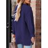 imageSHEWIN Womens Oversized Open Front Cardigan Sweaters Long Lantern Sleeve Button Knit Chunky Sweater Outerwear CoatsNavy Blue