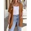 imageSHEWIN Womens Short Sleeve Summer Cardigan Sweaters Lightweight Open Front Pleated Cover Ups Beach Vacation Clothes for WomenB Chestnut