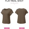 imageSHEWIN Womens Summer Tops Crewneck Short Sleeve T Shirts Casual Textured Work Shirt Loose BlousesDark Brown