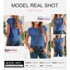 imageSHEWIN Womens Tops Crewneck Cable Knit Short Sleeve Sweater Loose Lightweight Blouses Dressy Casual Pullover Sweaters TopDark Blue