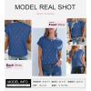 imageSHEWIN Womens Tops Crewneck Cable Knit Short Sleeve Sweater Loose Lightweight Blouses Dressy Casual Pullover Sweaters TopDark Blue