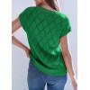 imageSHEWIN Womens Tops Crewneck Cable Knit Short Sleeve Sweater Loose Lightweight Blouses Dressy Casual Pullover Sweaters TopDark Green