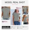 imageSHEWIN Womens Tops Crewneck Cable Knit Short Sleeve Sweater Loose Lightweight Blouses Dressy Casual Pullover Sweaters TopGray