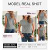 imageSHEWIN Womens Tops Crewneck Cable Knit Short Sleeve Sweater Loose Lightweight Blouses Dressy Casual Pullover Sweaters TopGray