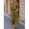 imageSHEWIN Womens Two Piece Fall Outfits Sweatsuits Casual Pullover Tops and Wide Leg Sweatpant Lounge SetsBrown