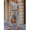 imageSHEWIN Womens Two Piece Fall Outfits Sweatsuits Casual Pullover Tops and Wide Leg Sweatpant Lounge SetsGray