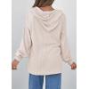 imageSHEWIN Fall Women Oversized Hoodies Spring V Neck Sweatshit 2025Apricot