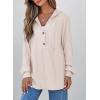 imageSHEWIN Fall Women Oversized Hoodies Spring V Neck Sweatshit 2025Apricot