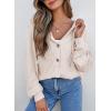 imageSHEWIN Fall Women Oversized Hoodies Spring V Neck Sweatshit 2025Apricot