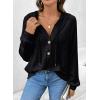 imageSHEWIN Fall Women Oversized Hoodies Spring V Neck Sweatshit 2025Black