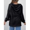 imageSHEWIN Fall Women Oversized Hoodies Spring V Neck Sweatshit 2025Black