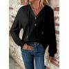 imageSHEWIN Fall Women Oversized Hoodies Spring V Neck Sweatshit 2025Black