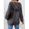 imageSHEWIN Fall Women Oversized Hoodies Spring V Neck Sweatshit 2025Dark Grey
