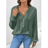 imageSHEWIN Fall Women Oversized Hoodies Spring V Neck Sweatshit 2025Green