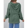imageSHEWIN Fall Women Oversized Hoodies Spring V Neck Sweatshit 2025Green