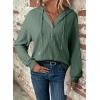 imageSHEWIN Fall Women Oversized Hoodies Spring V Neck Sweatshit 2025Green