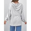 imageSHEWIN Fall Women Oversized Hoodies Spring V Neck Sweatshit 2025Grey