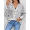 imageSHEWIN Fall Women Oversized Hoodies Spring V Neck Sweatshit 2025Grey